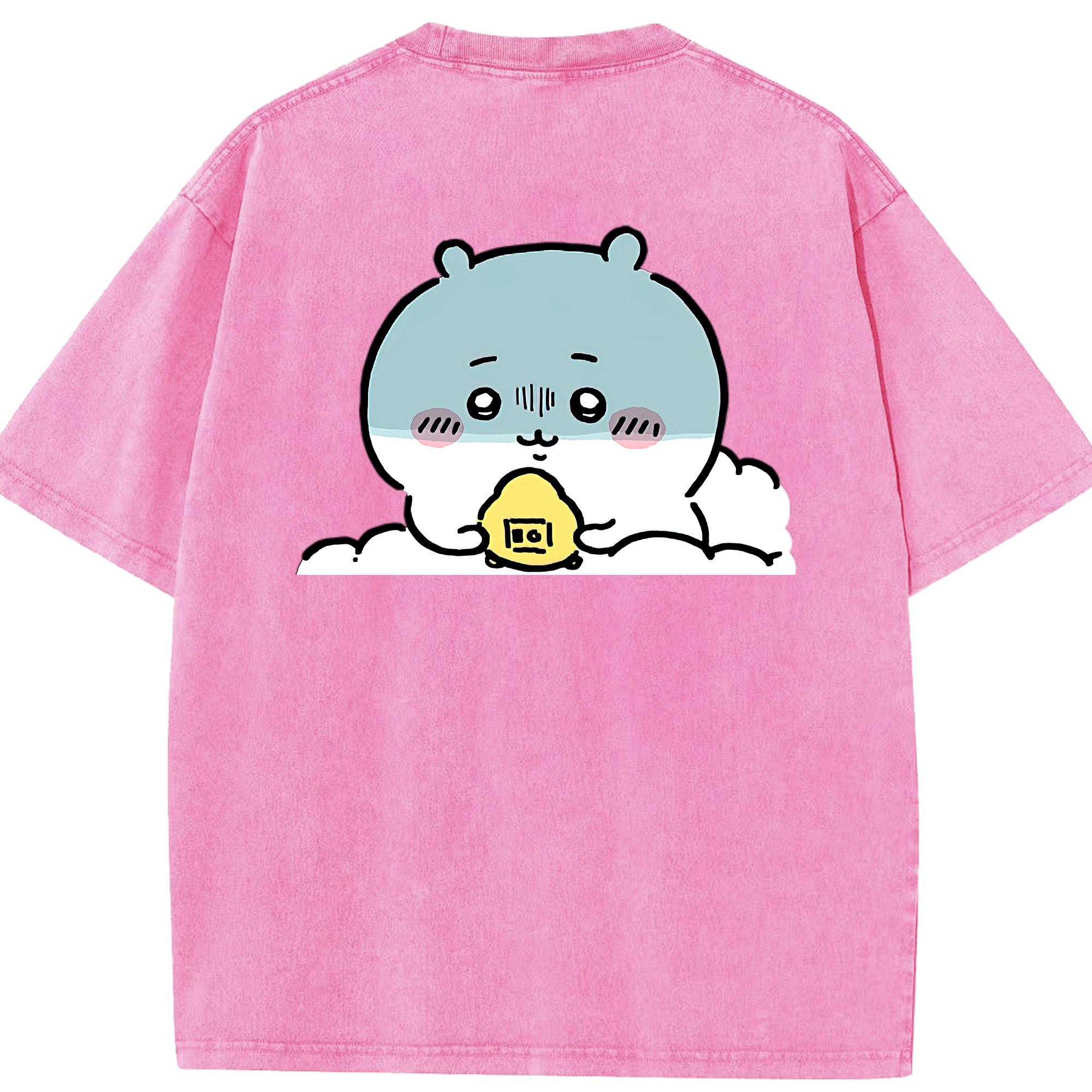 （画像用） ちいかわ ちいかわ Chii-kawa chiikawa 綿100% ヴィンテージ風 半袖Tシャツ（背面プリント）